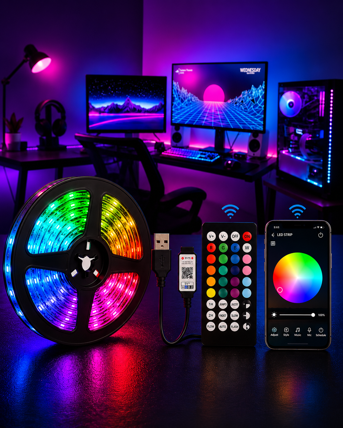 RGB LED Strip Kit – Streaming Setup Lights
