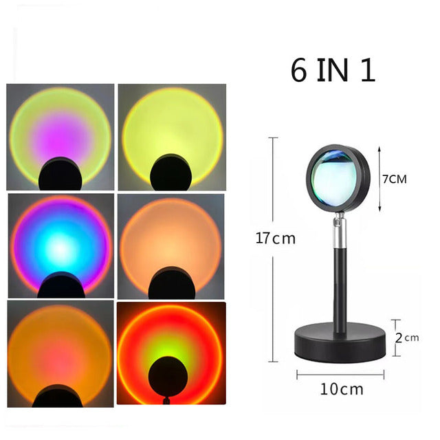 Rainbow Sunset Projection Lamp